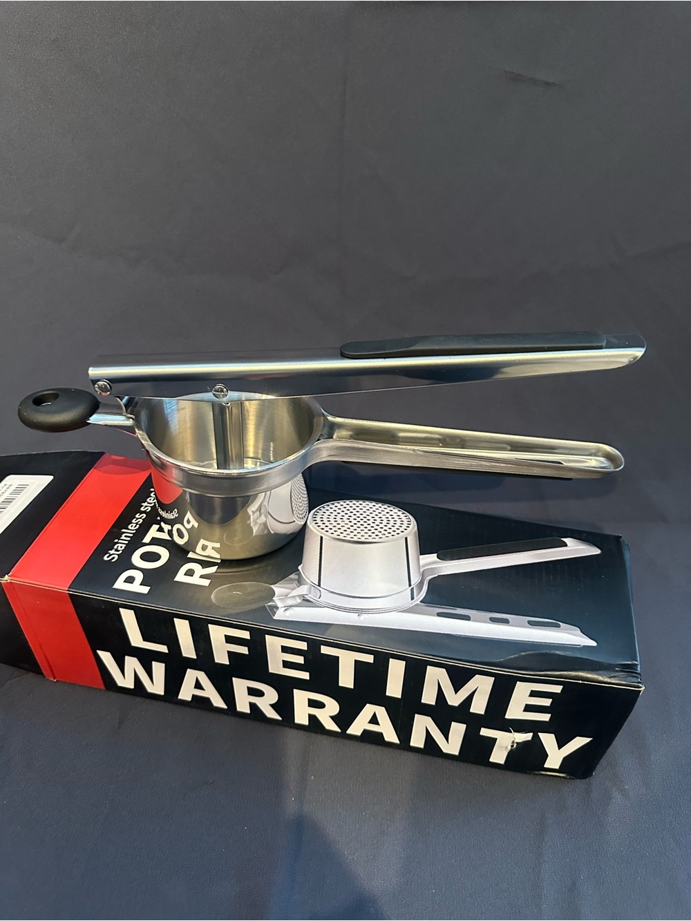 Stainless Steel Potato Ricer - Silver